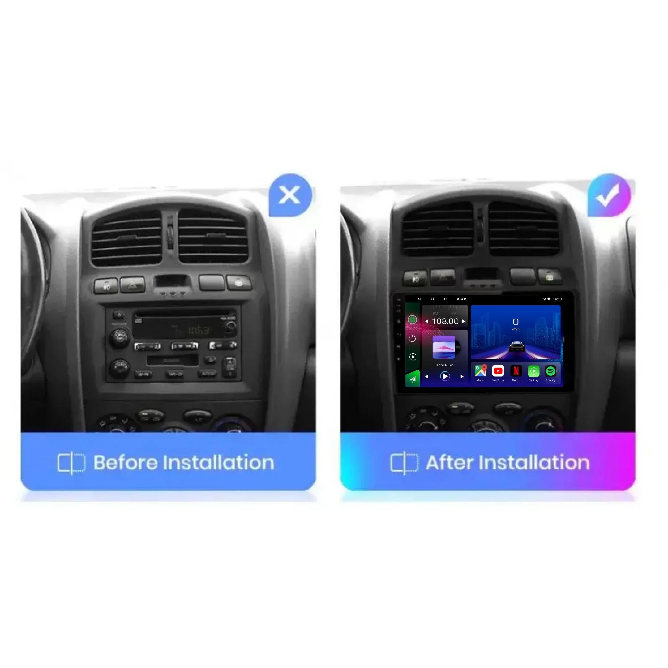 Hyundai Santa Fe 1 | 2001-2006 | Android 13 Autoradio | Apple CarPlay | Android Auto - DashPro - Belgium