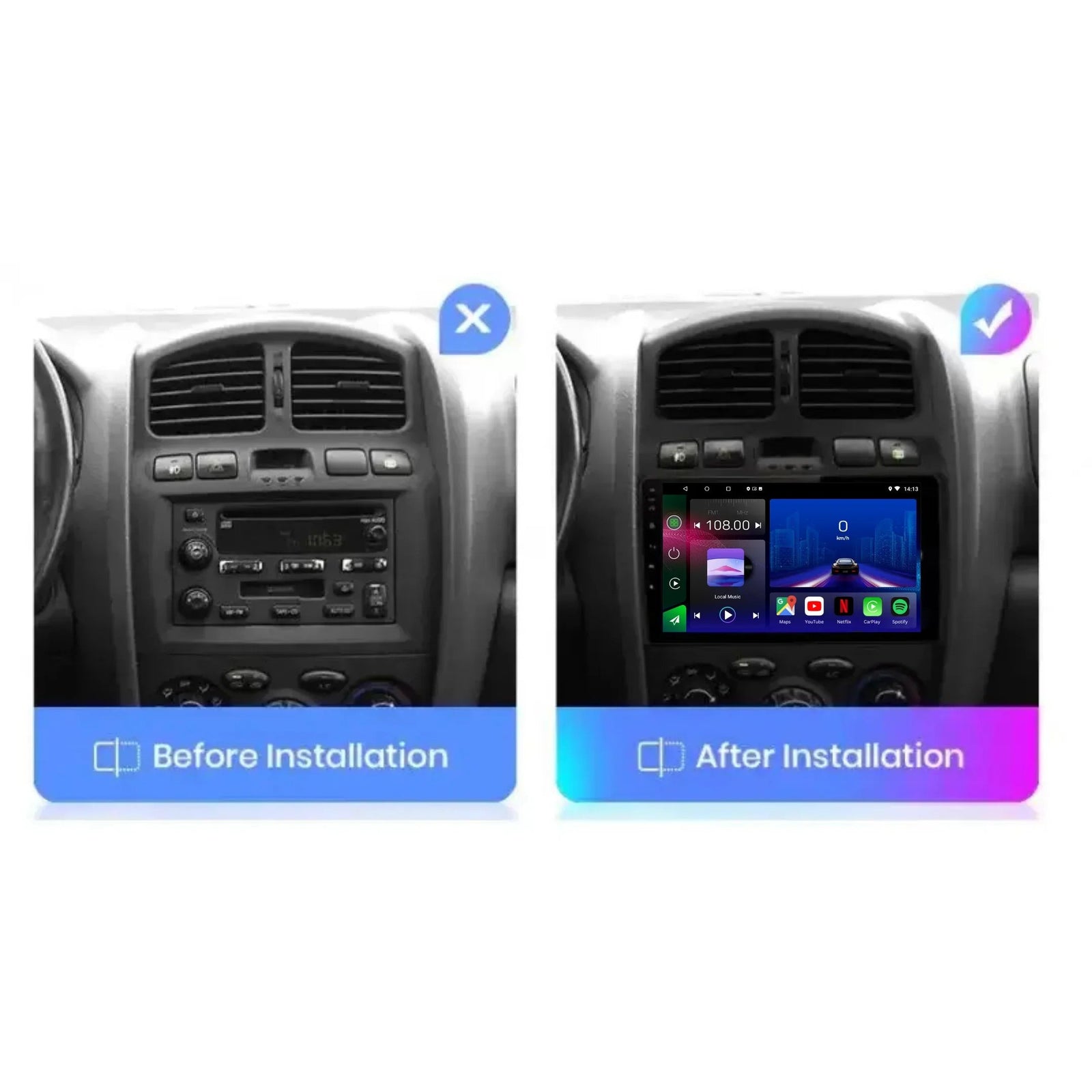 Hyundai Santa Fe 1 | 2001-2006 | Android 13 Autoradio | Apple CarPlay | Android Auto - DashPro - Belgium