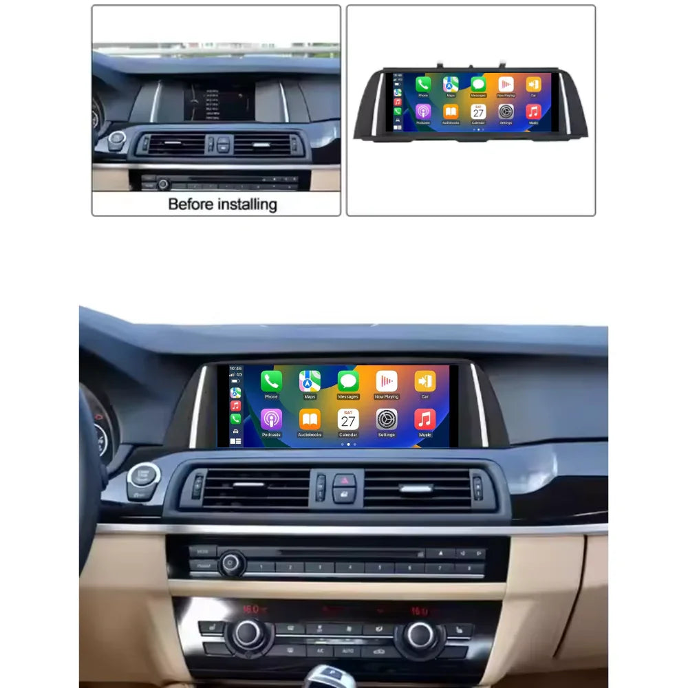 BMW 5 Series 2010-2017 F10 F11 F18 Android 13 Autoradio CarPlay & Android Auto CIC NBT - TechVoyage