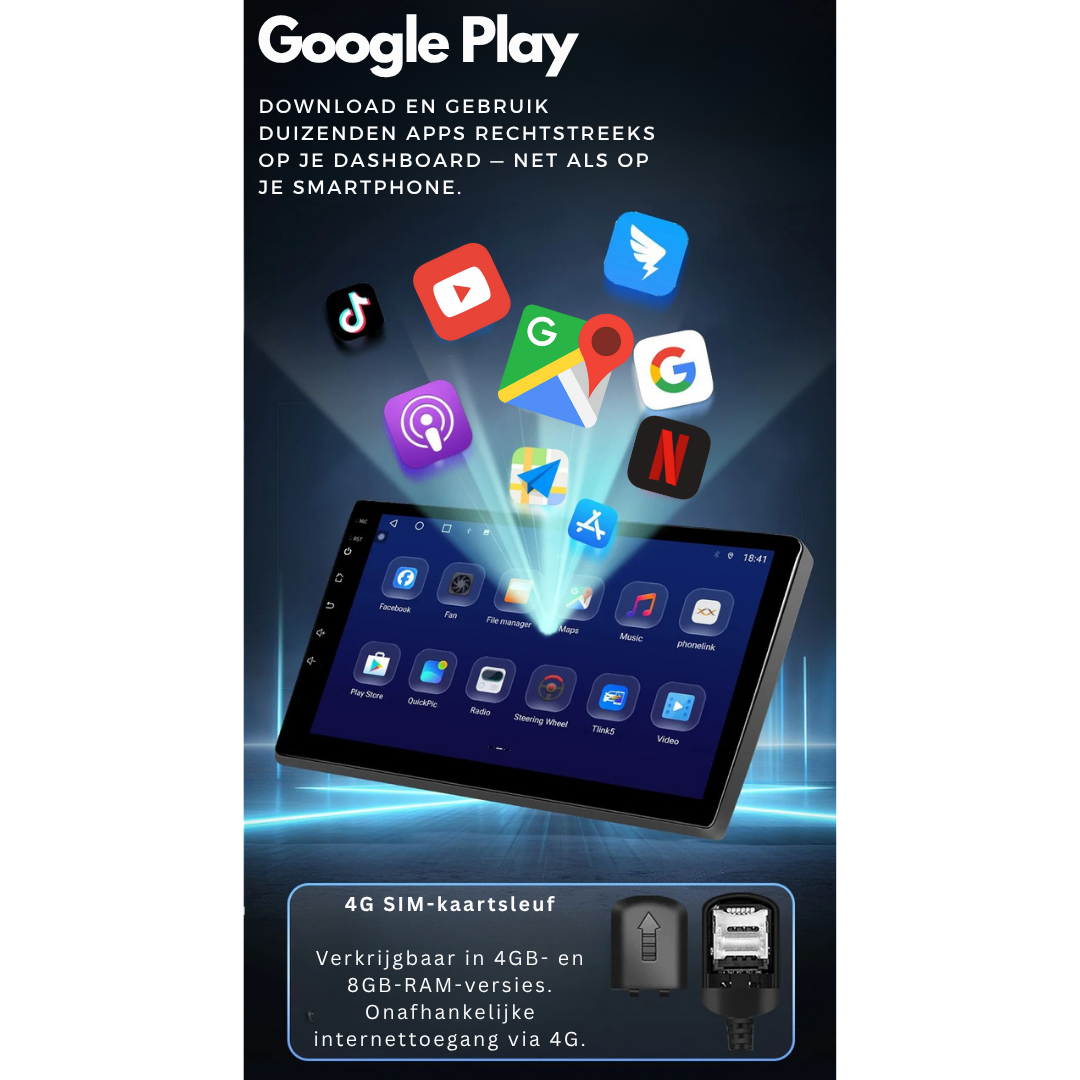 Citroen C1 | Peugeot 107 | Toyota Aygo 2005-2014| Android 13 Autoradio | Apple CarPlay | Android Auto - DashPro - Belgium