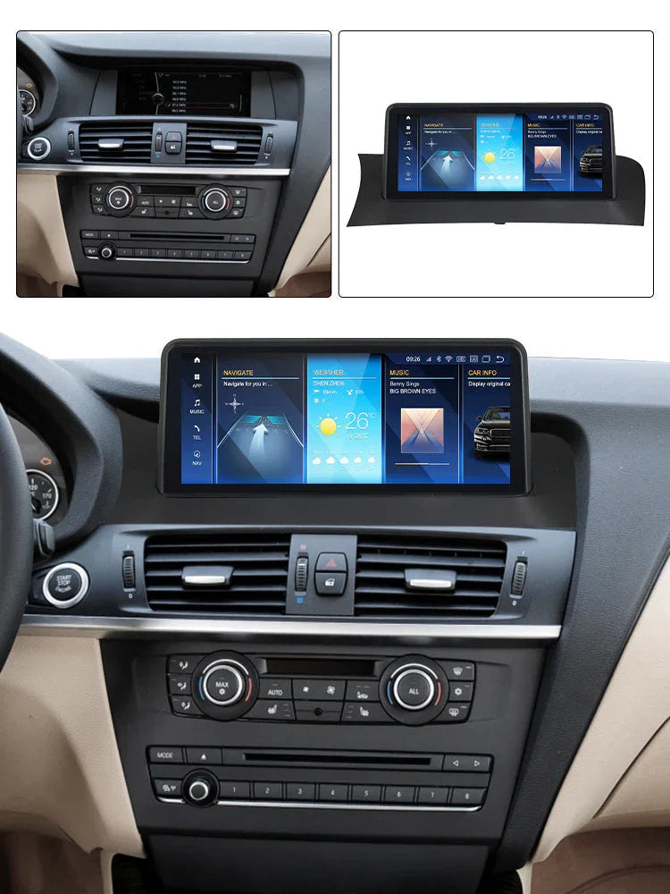 BMW X3 X4 2010-2018 F25 F26 Android 13 CarPlay & Android Auto Autoradio CIC NBT EVO - TechVoyage