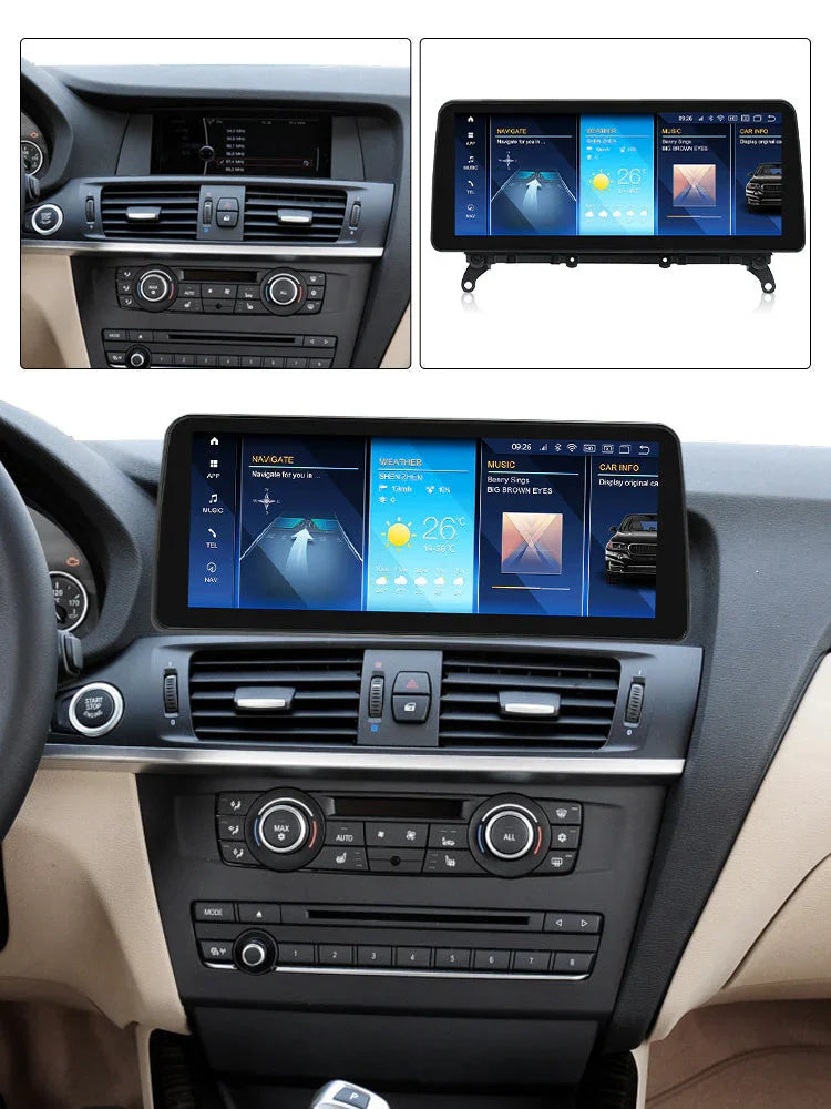 BMW X3 X4 2010-2018 F25 F26 Android 13 CarPlay & Android Auto Autoradio CIC NBT EVO - TechVoyage