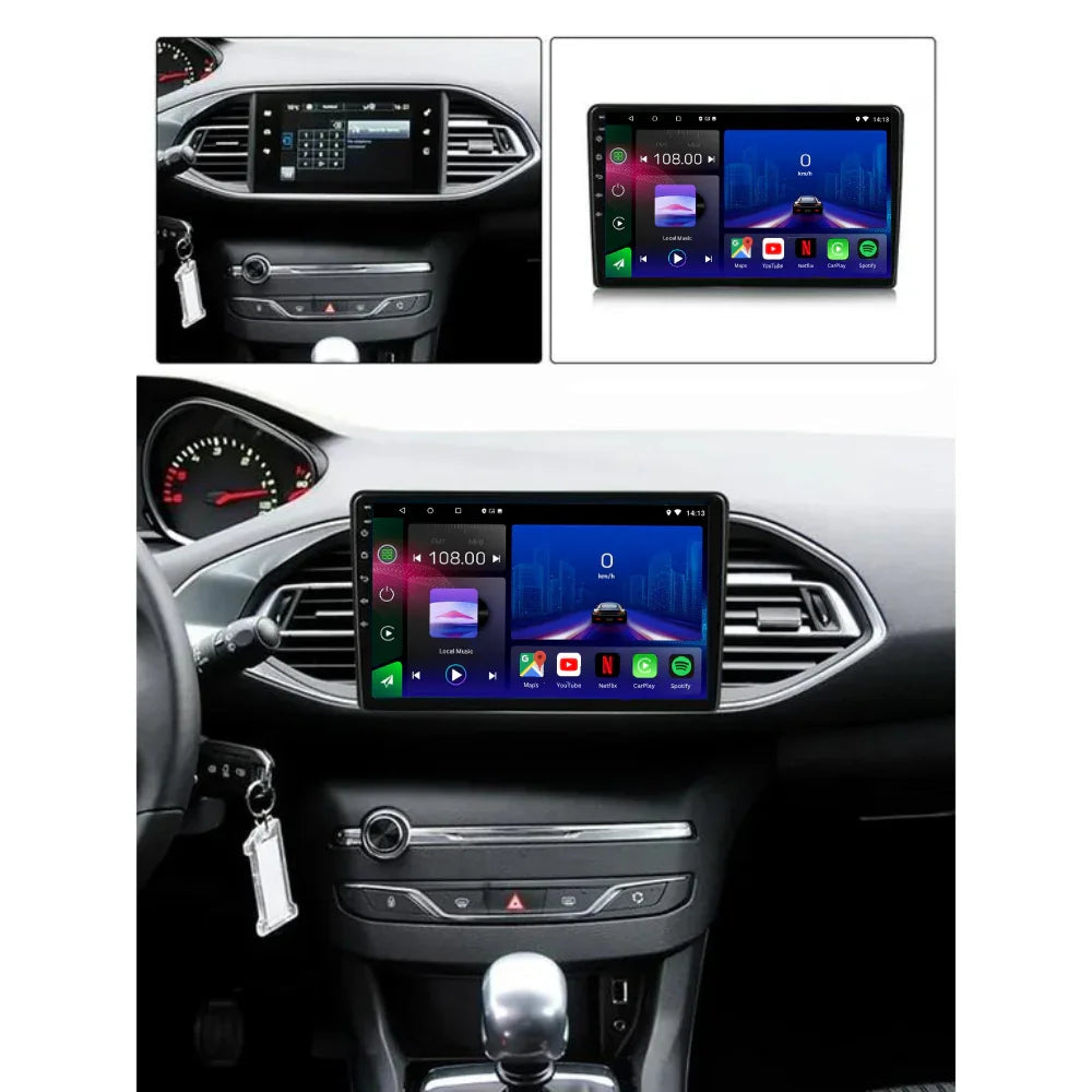 Peugeot | 308 308 SW 308s T9 | 2013-2018| Android 13 Autoradio | Apple CarPlay | Android Auto - TechVoyage