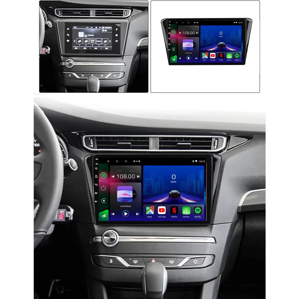 Peugeot 408 | 2014-2019 | Android 13 Autoradio | Apple CarPlay | Android Auto - TechVoyage