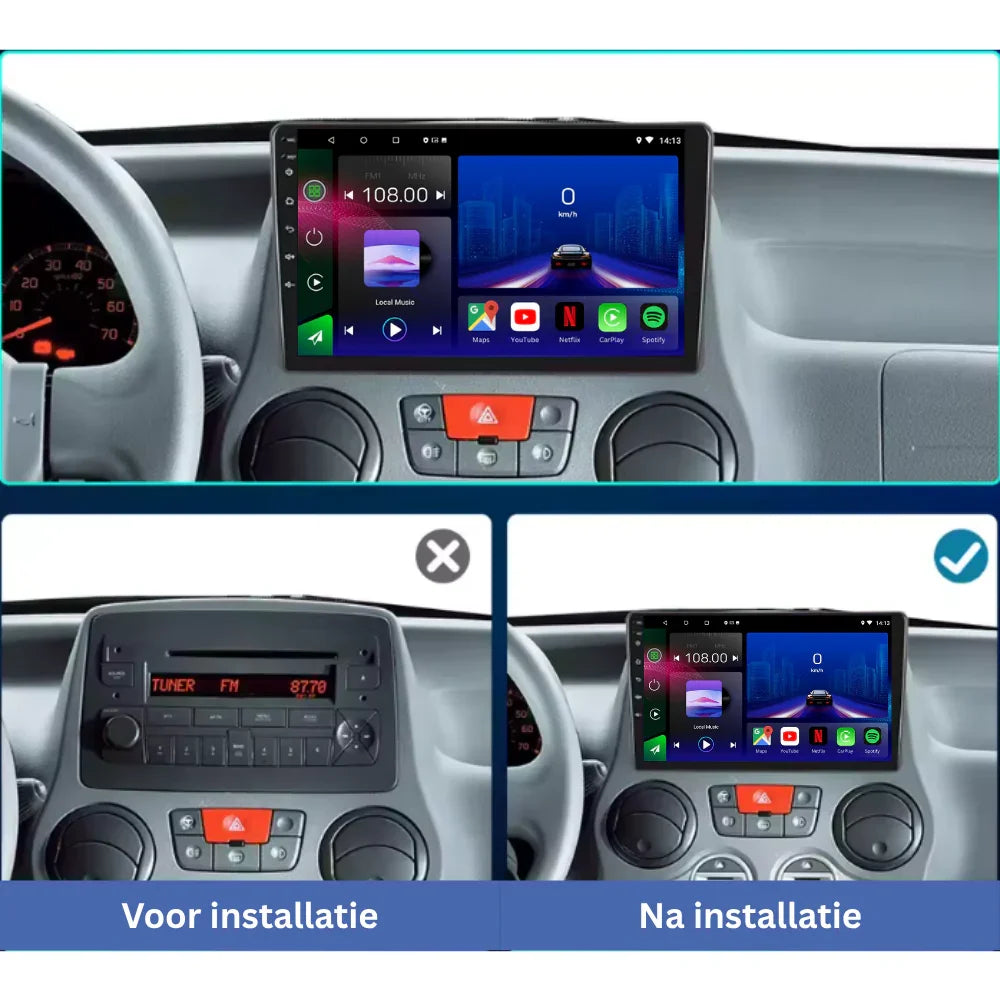 FIAT Panda | 2003-2012 | Android 13 Autoradio | Apple CarPlay | Android Auto - AutoNav.nl