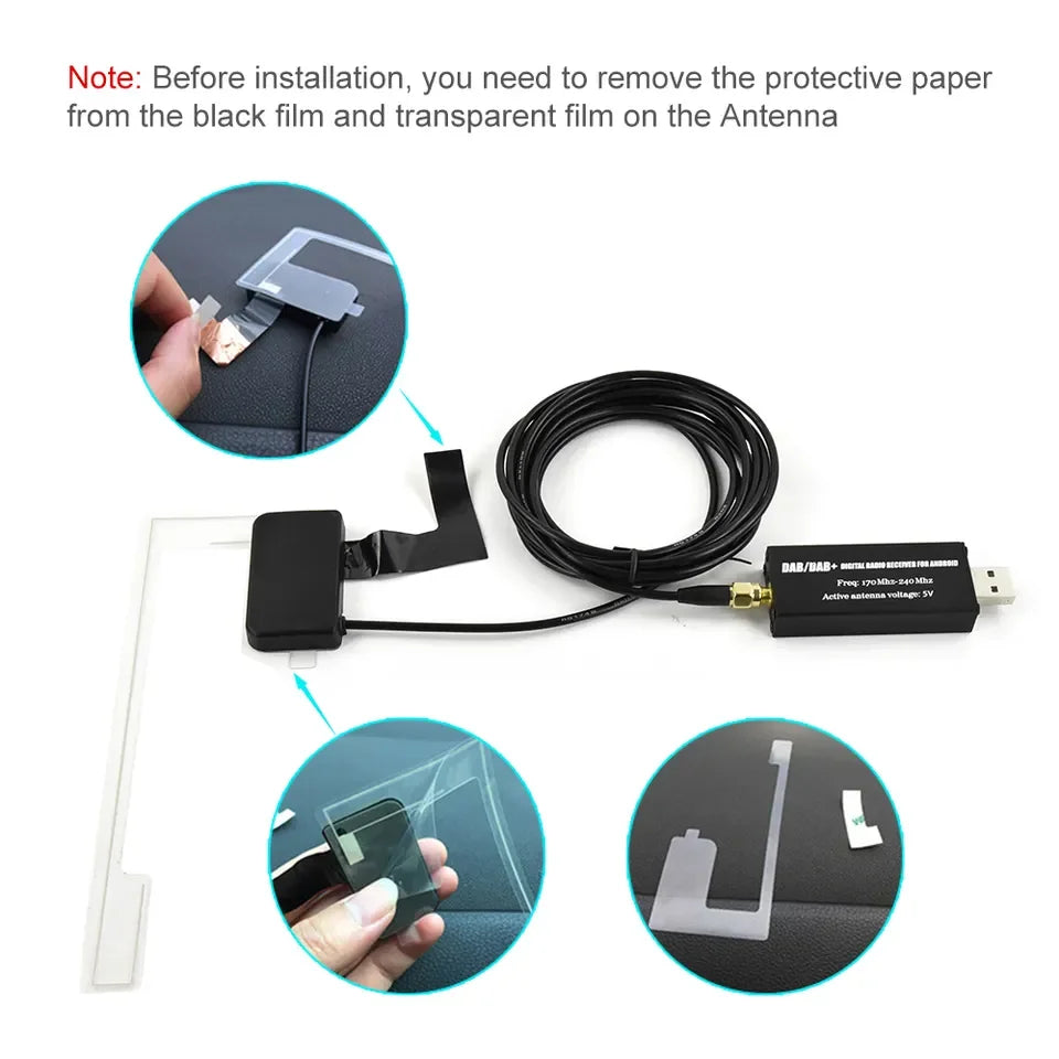 Adaptateur d'antenne DAB+ Dongle pour autoradio Android - TechVoyage