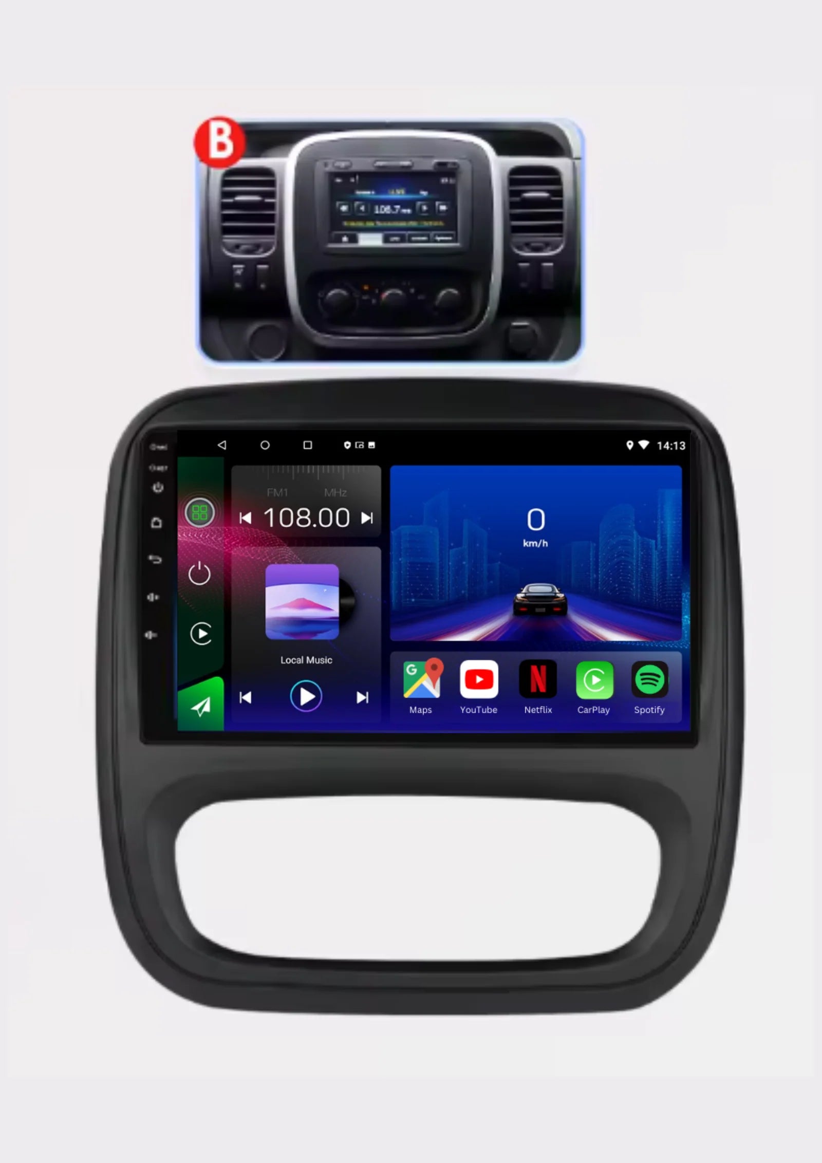 Opel Vivaro | Renault Traffic | 2014-2021 | Android 13 Autoradio | Apple CarPlay | Android Auto